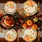 96 Pcs Thanksgiving Pumpkin Tableware Set - Paper Plates, Napkins, and Forks - Serves 24